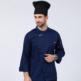 Max Maxb Unisex Chef Jackets Coat Long Sleeves Shirt Kitchen Uniforms Dark Blue L