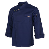 Max Maxb Unisex Chef Jackets Coat Long Sleeves Shirt Kitchen Uniforms Dark Blue L