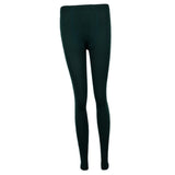 Max Women Fleece Lined Leggings High Waist Stretch Winter Warm Tights Dark Green