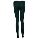 Max Women Fleece Lined Leggings High Waist Stretch Winter Warm Tights Dark Green