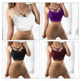 Max Lady Sexy White Lace Bra Naked Back Bralette X Form Women Bra Sleepwear XXXL