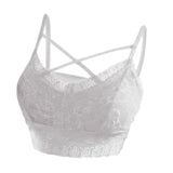 Max Lady Sexy White Lace Bra Naked Back Bralette X Form Women Bra Sleepwear XXXL