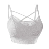 Max Lady Sexy White Lace Bra Naked Back Bralette X Form Women Bra Sleepwear XXXL