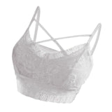 Max Lady Sexy White Lace Bra Naked Back Bralette X Form Women Bra Sleepwear XXXL