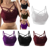 Max Lady Sexy White Lace Bra Naked Back Bralette X Form Women Bra Sleepwear XXXL