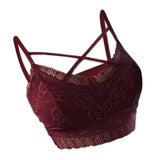 Max Women Sexy Lace Bra Bustier Cami Tank Strappy Bralette X Form Bandeau XXL