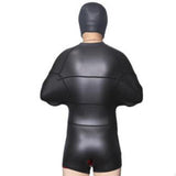 Maxbell Mens PU Leather Jumpsuit Lingerie Leotard XL