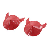 Leather Pasties Adhesive Horn Nipple Covers Womens Breast Stickers Tit Tape