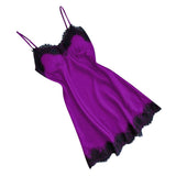 Max Fashion Women Nightgown Sexy Lingerie Sleeveless Lace Sleepwear Robe XL