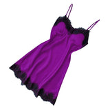 Max Fashion Women Nightgown Sexy Lingerie Sleeveless Lace Sleepwear Robe XL