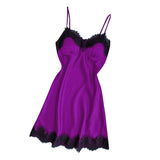 Max Fashion Women Nightgown Sexy Lingerie Sleeveless Lace Sleepwear Robe XXL