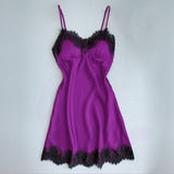 Max Fashion Women Nightgown Sexy Lingerie Sleeveless Lace Sleepwear Robe XXL