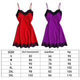 Max Fashion Women Nightgown Sexy Lingerie Sleeveless Lace Sleepwear Robe XXL