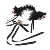 Max Cat Ears Headband Bell Choker Accessories Set for Cosplay Costume Black