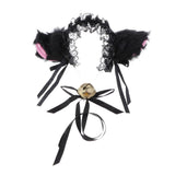 Max Cat Ears Headband Bell Choker Accessories Set for Cosplay Costume Black