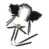 Max Cat Ears Headband Bell Choker Accessories Set for Cosplay Costume Black