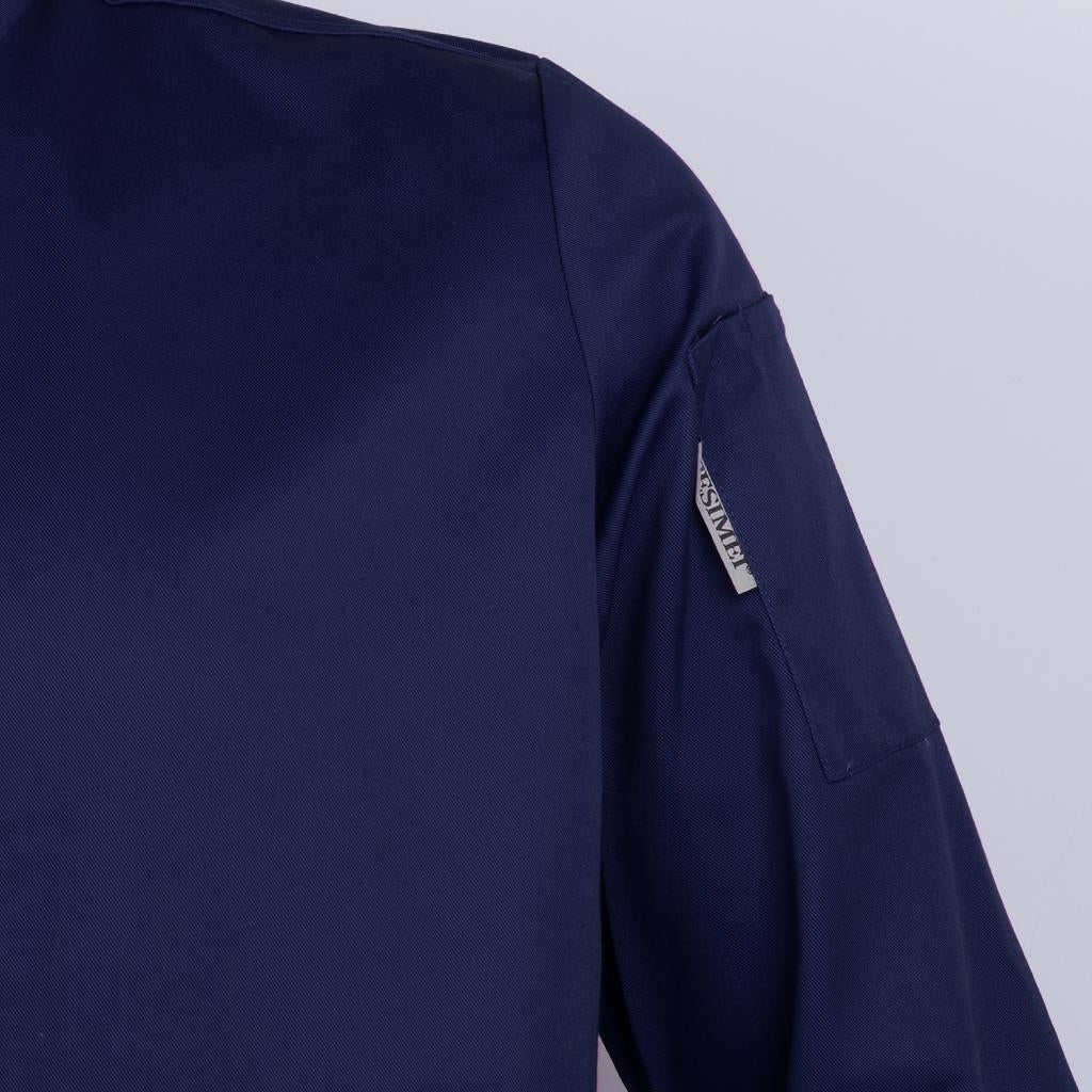 Maxbell  Chef Jackets Coat Long Sleeves Shirt Kitchen Uniform Workwear Dark Blue M