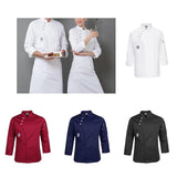 Max Unisex Chef Jackets Coat Long Sleeves Shirt Kitchen Uniform Workwear White M
