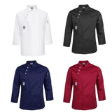 Max Unisex Chef Jackets Coat Long Sleeves Shirt Kitchen Uniform Workwear White M