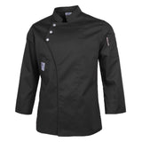 Max Unisex Chef Jackets Coat Long Sleeves Shirt Kitchen Uniform Workwear Black XXL