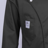 Max Unisex Chef Jackets Coat Long Sleeves Shirt Kitchen Uniform Workwear Black XXL