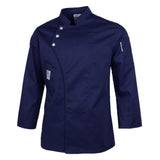 Max Unisex Chef Jackets Coat Long Sleeves Shirt Kitchen Uniform Workwear Dark Blue XXXL