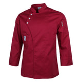 Max Unisex Chef Jackets Coat Long Sleeves Shirt Kitchen Uniform Workwear Red L