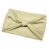 Max Women's Wide Head Wrap Elastic Headband for Sports, Running, Yoga Beige