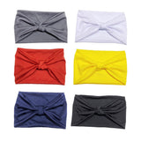 Max 6 Pieces Wide Knot Headbands for Women Elastic Bandana Knot Turban Headwrap