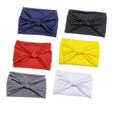 Max 6 Pieces Wide Knot Headbands for Women Elastic Bandana Knot Turban Headwrap