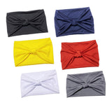 Max 6 Pieces Wide Knot Headbands for Women Elastic Bandana Knot Turban Headwrap
