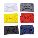 Max 6 Pieces Wide Knot Headbands for Women Elastic Bandana Knot Turban Headwrap