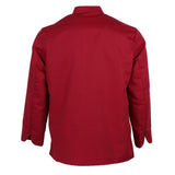 Max Chef Coat Jacket Long Sleeve Catering Kitchen Uniform Apparel Red M