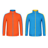 Max Fleece Lined Warm Thermal Winter Zipper Short Jacket Coat Orange Blue S
