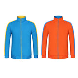Max Fleece Lined Warm Thermal Winter Zipper Short Jacket Coat Orange Blue S