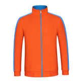 Max Fleece Lined Warm Thermal Winter Zipper Short Jacket Coat Orange Blue L