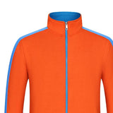 Max Fleece Lined Warm Thermal Winter Zipper Short Jacket Coat Orange Blue 4XL