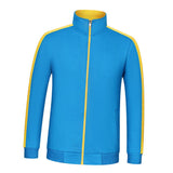 Max Fleece Lined Warm Thermal Winter Zipper Short Jacket Coat Blue Yellow M