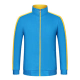 Max Fleece Lined Warm Thermal Winter Zipper Short Jacket Coat Blue Yellow M