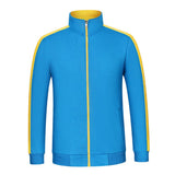 Max Fleece Lined Warm Thermal Winter Zipper Short Jacket Coat Blue Yellow L