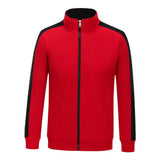 Max Womens Mens Classic Fit Full Zip Fleece Jacket Coat with Pockets Red L