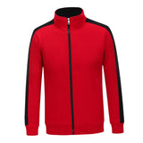 Max Womens Mens Classic Fit Full Zip Fleece Jacket Coat with Pockets Red 2XL