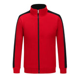 Max Womens Mens Classic Fit Full Zip Fleece Jacket Coat with Pockets Red 2XL
