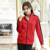 Max Womens Mens Classic Fit Full Zip Fleece Jacket Coat with Pockets Red 2XL