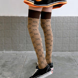 Max 1 Pair Lady Fashion Stockings Sports Shopping Travel G Word Stockings Khaki