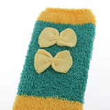 Max Ladies Christmas Socks Fluffy Xmas Girl Cosy Fun Winter Warm Stocking Yellow