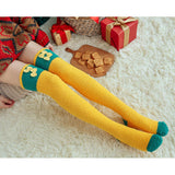 Max Ladies Christmas Socks Fluffy Xmas Girl Cosy Fun Winter Warm Stocking Yellow