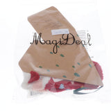 Max Women Kids Socks Christmas Fluffy Cartoon Coral Fleece Stocking  Red Santa