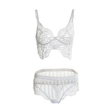 Maxbell Women Sexy White Lace Bra Panty G-String Lingerie Sleepwear Bodysuits S