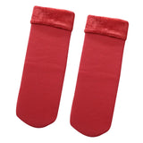 Women's Super Soft Fuzzy Plush Warm Winter Home Sleeping Slipper Socks Red